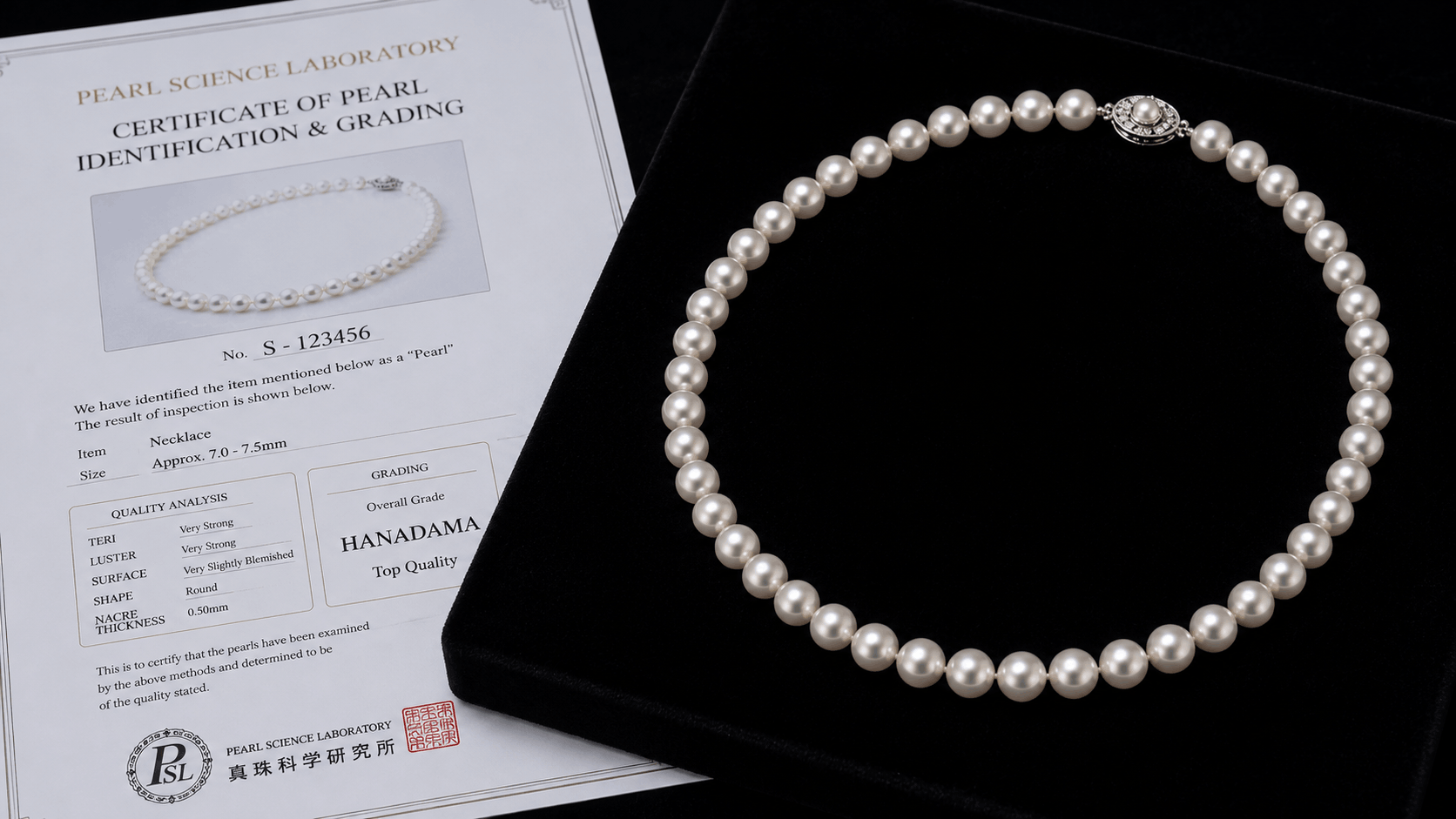 06. Hanadama — De mooiste beschikbare Akoya-parelketting