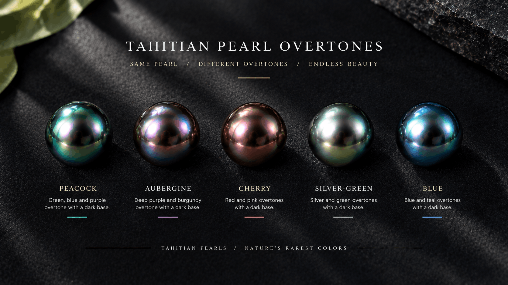 01. Kleuren van Tahitiparelsieraden — Het volledige overtonespectrum